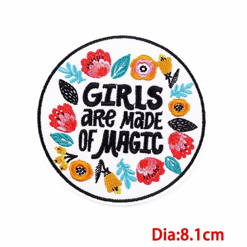 Вышивка "Girls are made of magic", 8.1см, цвет 21