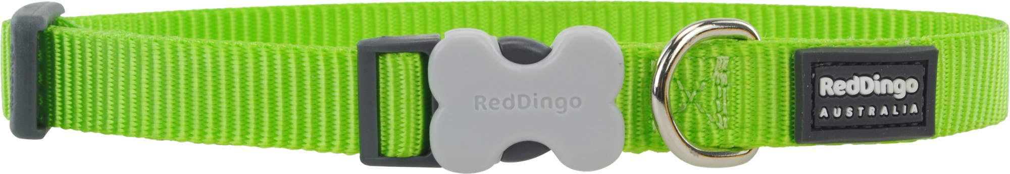 RedDingo Нейлоновый ошейник Травяной зеленый L для крупных собак, стираемый и прочный