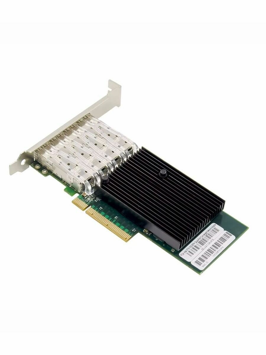 10G сетевая карта PCIe, 4SFP+, Intel X710, серверный LAN адаптер ORIENT XWT-INT710PE8 4SFP+ — фото 1