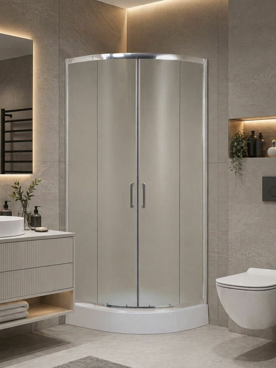 Душевой уголок BelBagno Uno 90/90 стекло текстурное