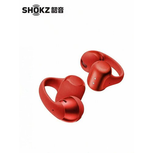 фото Спортивные наушники shokz opendots one e310 с зажимом для ушей red красные