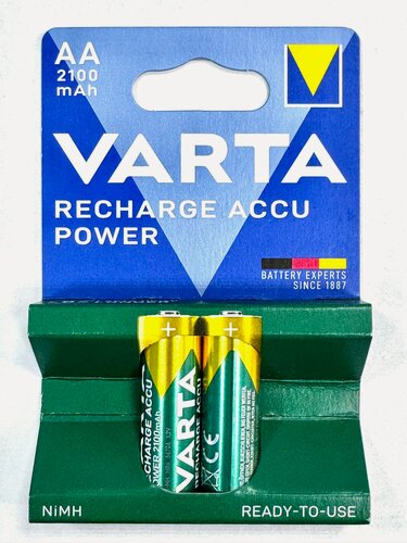 Изображение товара Аккумулятор VARTA Recharge Accu Power AA 2100mAh BL2 (2 шт. в блистере) 56706101402