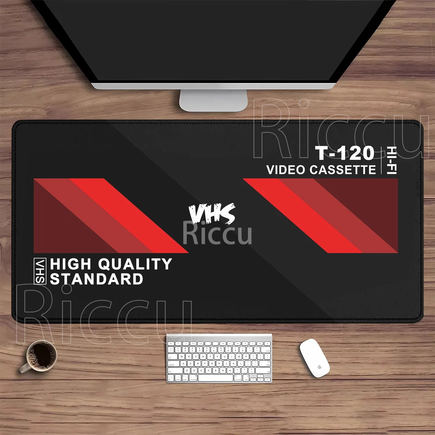 MINISO Коврик для мыши Ретро VHS Красный, 400x700x3mm, VHS11