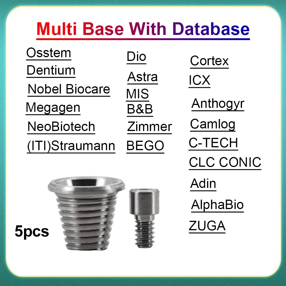 Мультибаза Lodden Dental Ti Base, ITI NC RC 4.6, 5 шт.