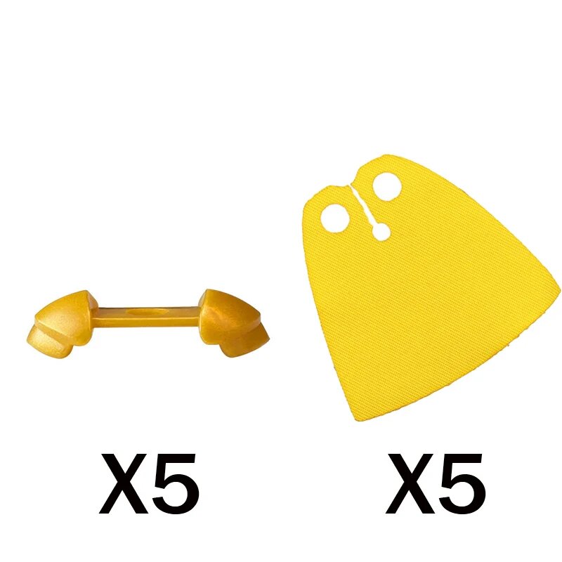 Желтые детали LEGO для MOC, 10шт