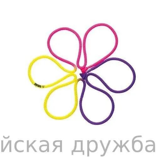 Скакалка SASAKI M-280-G 3м (PPxYxP) фиолетовая с желтым и розовым