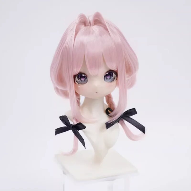 Розовый парик для кукол 1/3 1/4, Color 16, 17.5-19.5cm