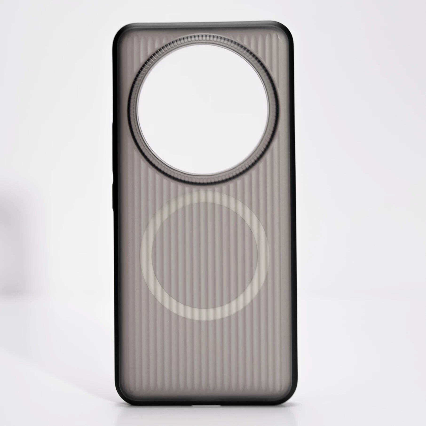 Премиум магнитный чехол для Xiaomi 14 Ultra с рисунком Grating - Туманный черный