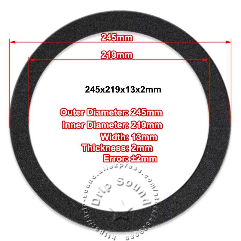 Уплотнитель динамика EVA 245x219x13x2mm