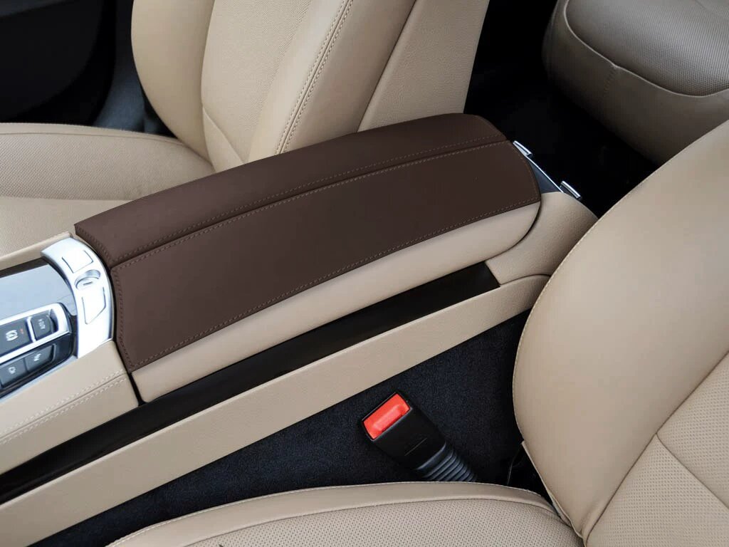 Чехол для центральной консоли BMW 7 Series Премиум импортный микрофибра Кофейно-коричневый Индивидуальная подгонка для
