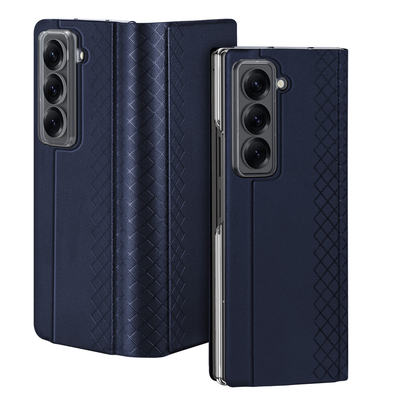 Чехол синего цвета из искусственной кожи от Dux Ducis для смартфона Samsung Z Fold SE (W25), серия Bril Series Case