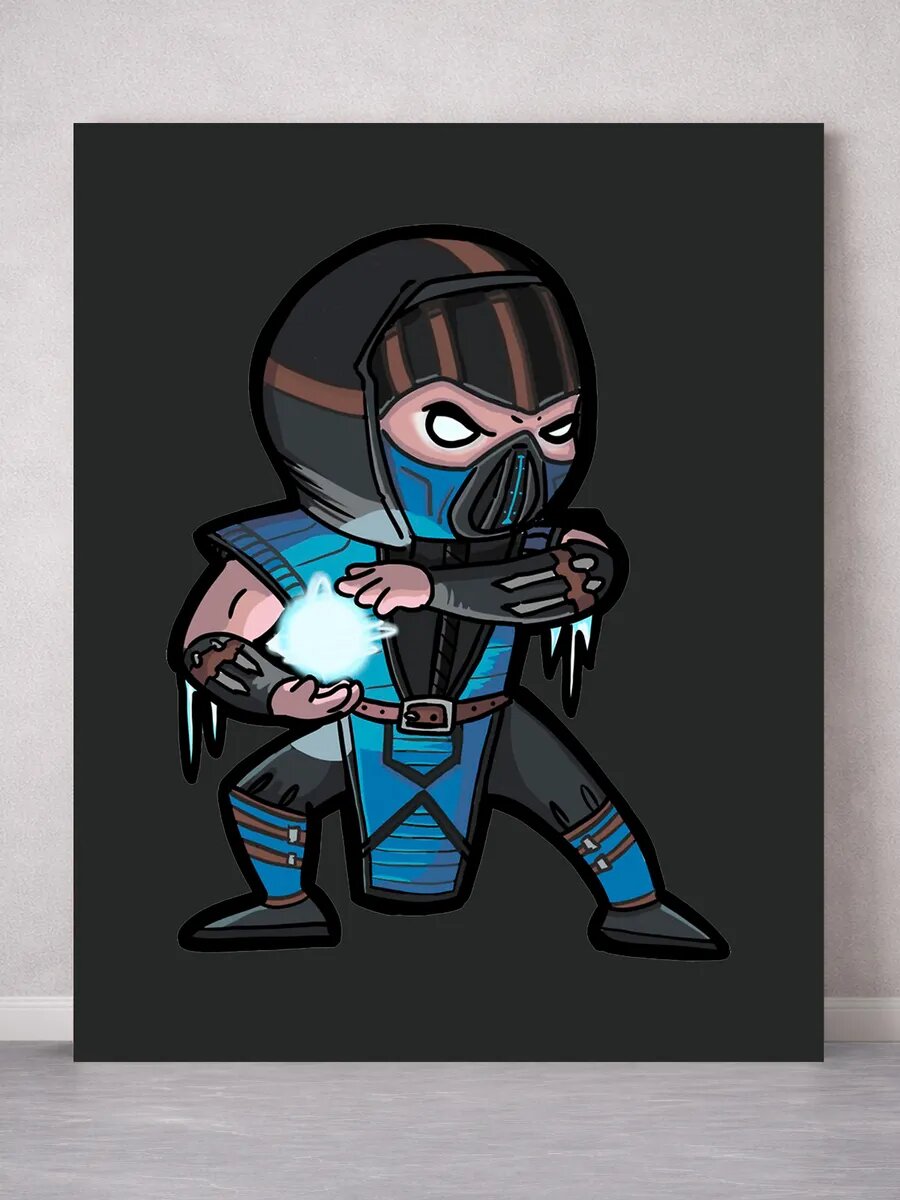Картина на стену 40х50 см Саб-Зиро Mortal Kombat