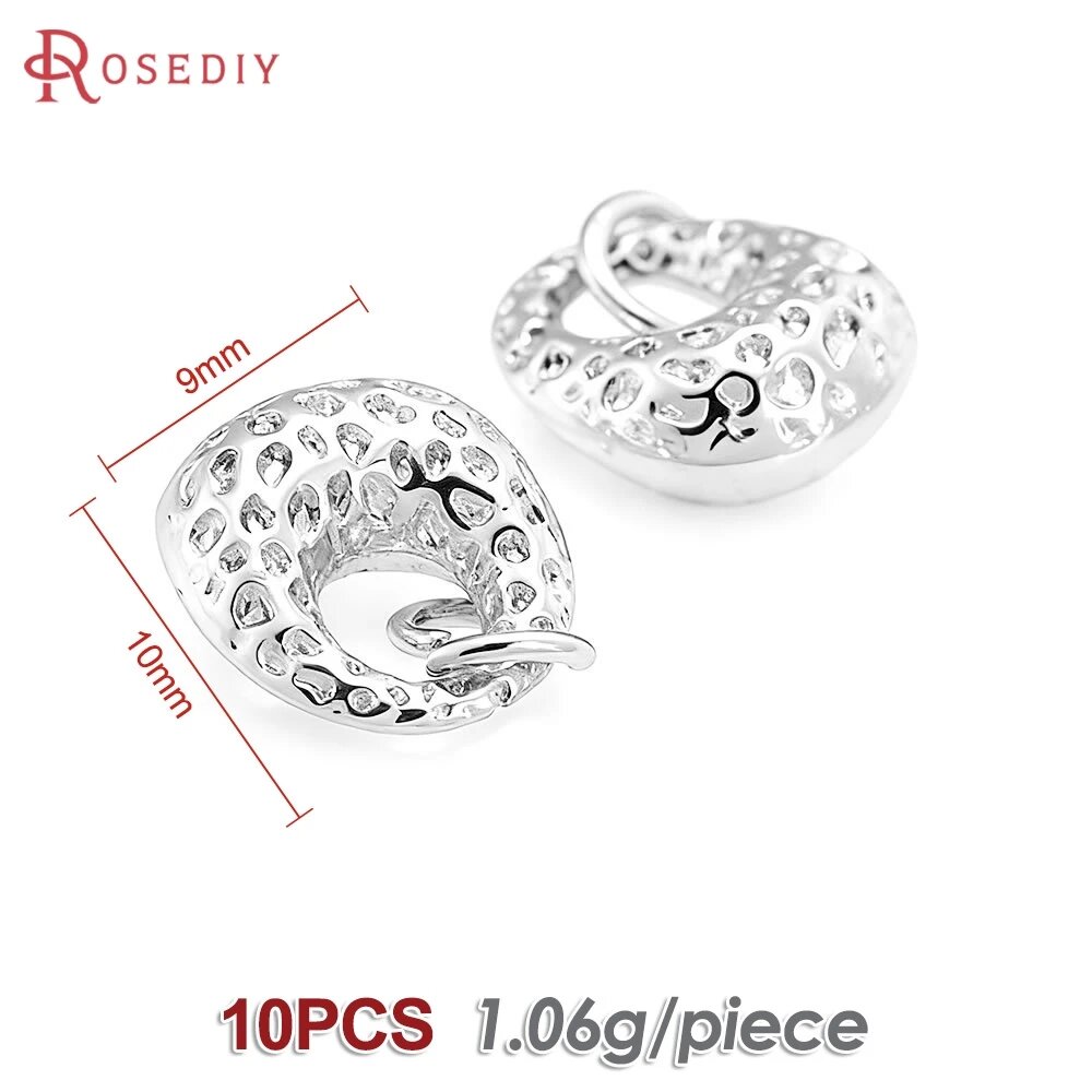 Подвески-шармы Rosediy "Счастливая сумка", ножницы, туфли из латуни цвета 59158-Silver Color