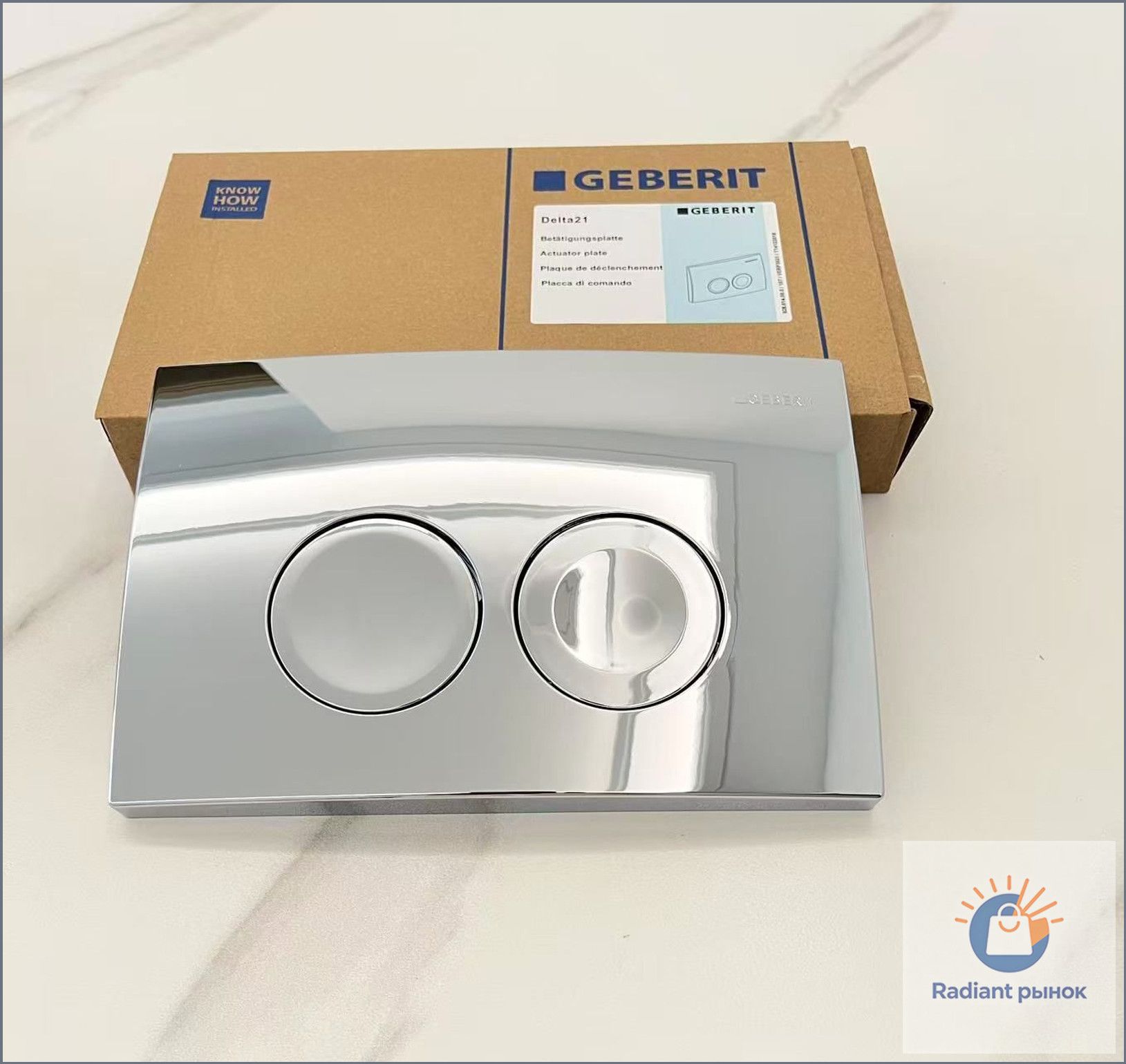 Смывная клавиша Geberit Delta 21 115.125.21.1 хром глянец--NS928