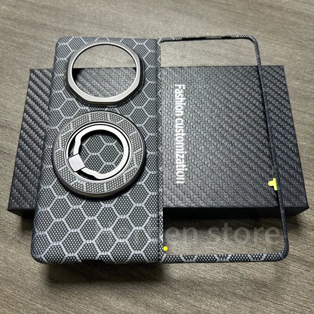 Чехол Real carbon Honor Magic V3, Ультратонкий чехол из углеродного волокнаКронштейн рабочего стола с магнитным кольцом