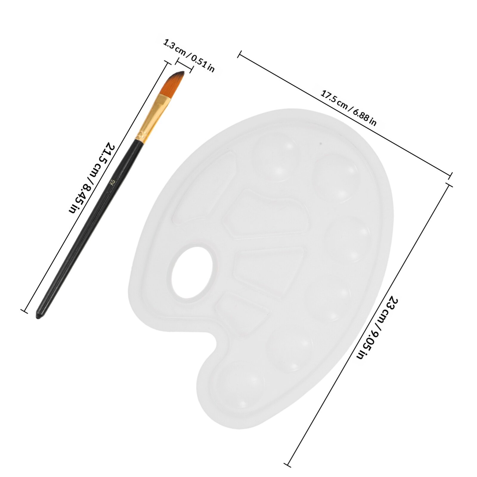 Набор Кистей Для Рисования Из Нейлона Комфортный Для Детей 21.5X1.5X1CM