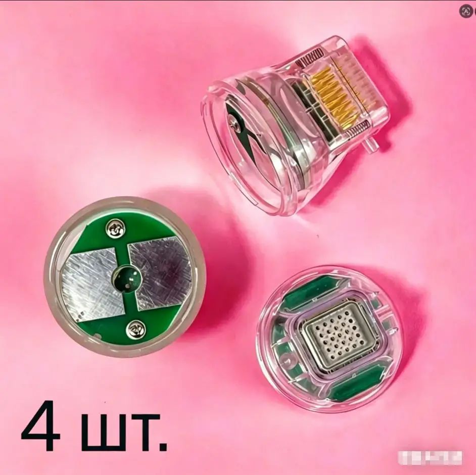 Картридж для RF-лифтинга с микроиглами 25 игл, сменная насадка для косметологического аппарата, уход за кожей лица и шеи 4 шт.