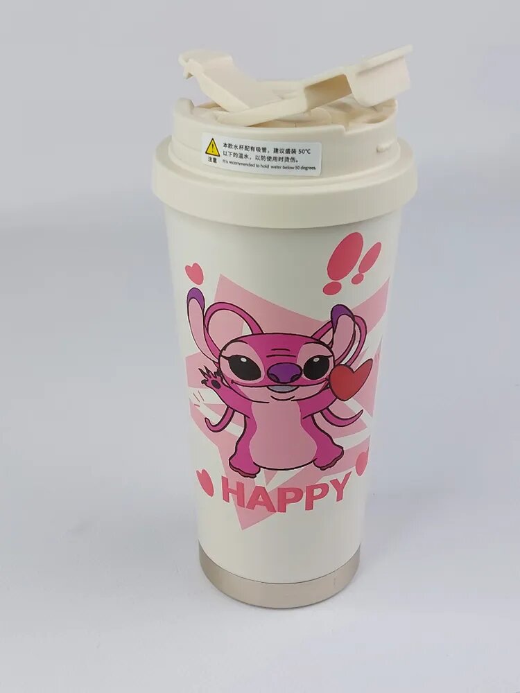 Кружка термо termo стич и ангел stitch and angel для горячих напитков 5