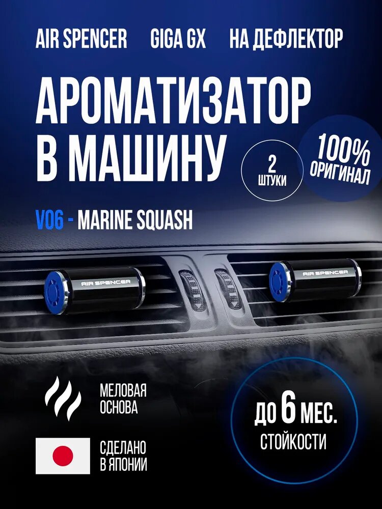 Ароматизатор для автомобиля Eikosha GIGA GX (2шт) V06 MARINE SQUASH