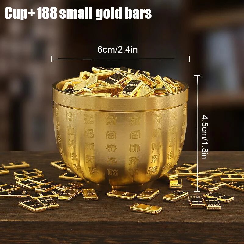 Миниатюрная латунная имитация золотого слитка L-188 gold bars