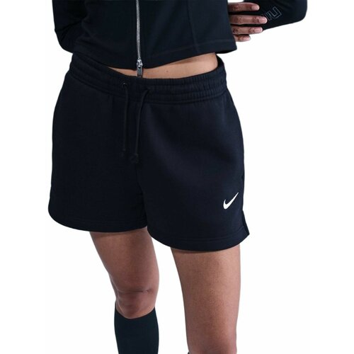 фото Шорты спортивные nike phoenix fleece mid-rise 10cm (approx.) shorts, размер l, черный/серый
