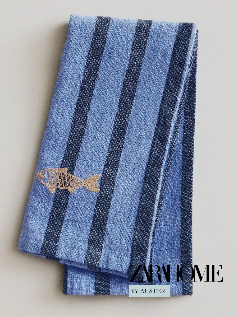ZARA HOME Салфетка сервировочная 45x45 см 2 шт хлопок синий