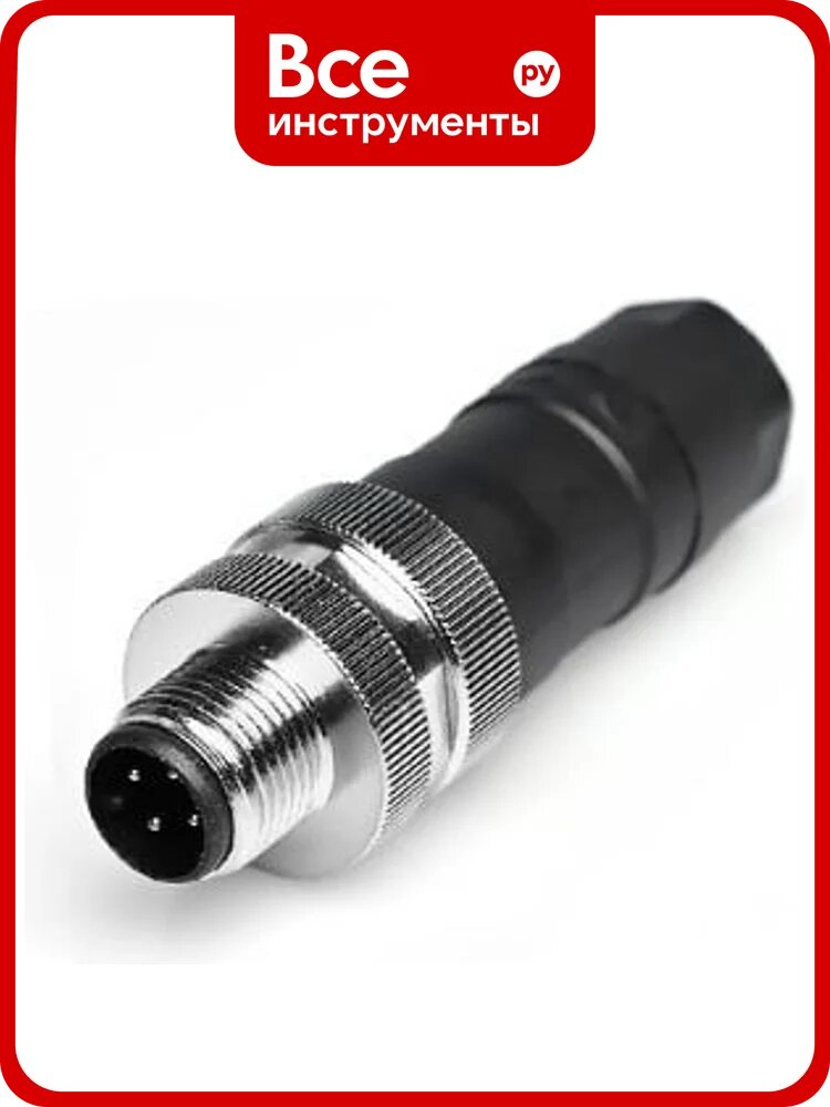 Соединитель клеммный VELLEDQ M12-M04T-PG9 Вилка, Прямой с клеммником, Пластик 4-PIN IP65 250 AC/DC 08-00052470