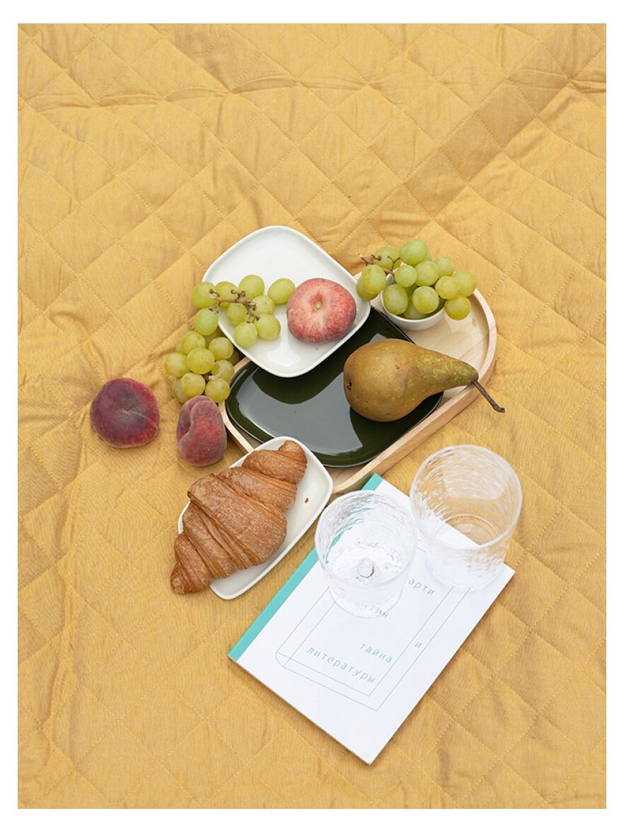 Плед Smart Solutions Smart Picnic 198х135 см, для пикника и отдыха на пляже, горчичный (SS0000317) — фото 1