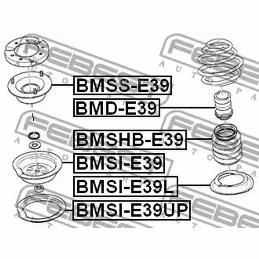 Опора переднего амортизатора (BMW 5 E39 1995-2003) FEBEST FEBEST BMSSE39