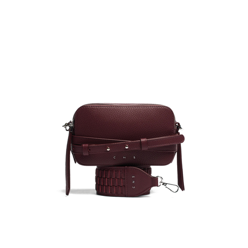 фото Сумка cns - coined in stone alexa burgundy, фактура зернистая, бордовый