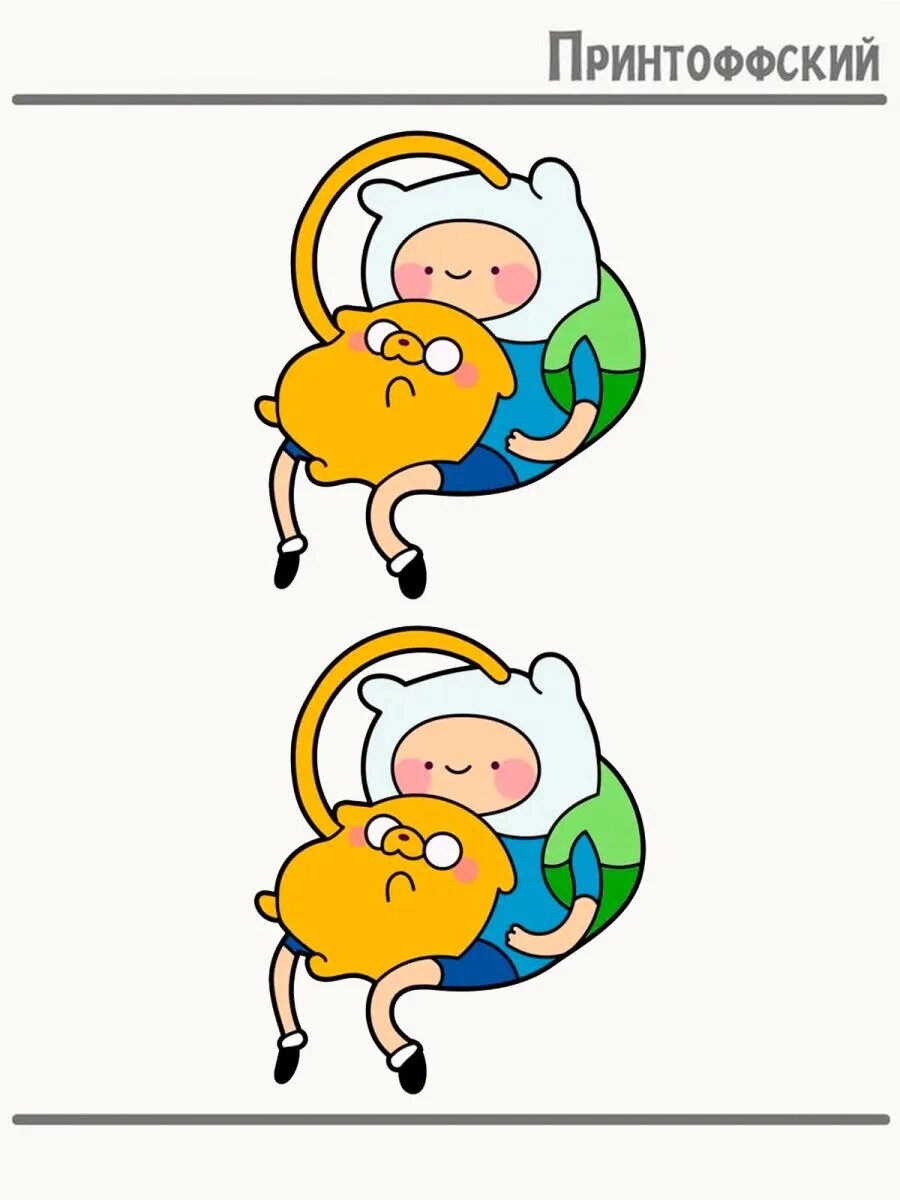 2-е (Две) Термонаклейки Adventure time