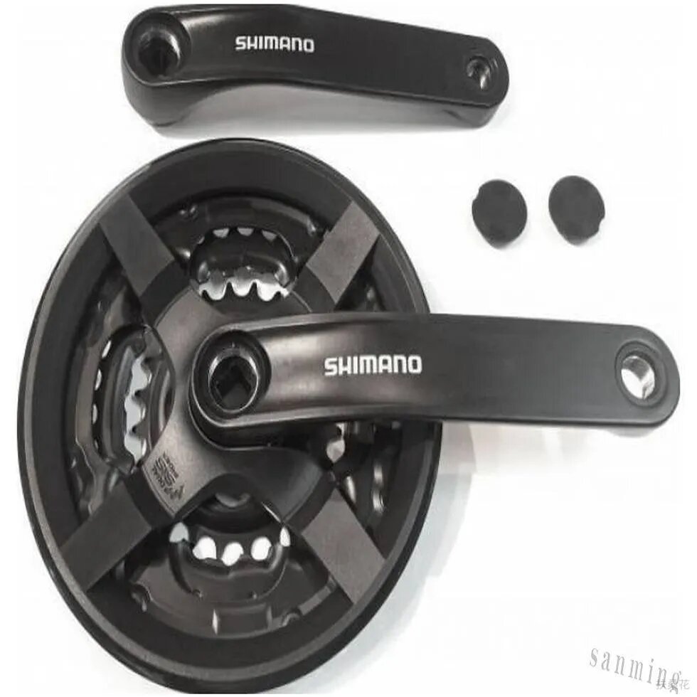 Система TOURNEY AFCTY301E888CL 2-8057 6-8ск. 48/38/28 175мм с защ. черная SHIMANO