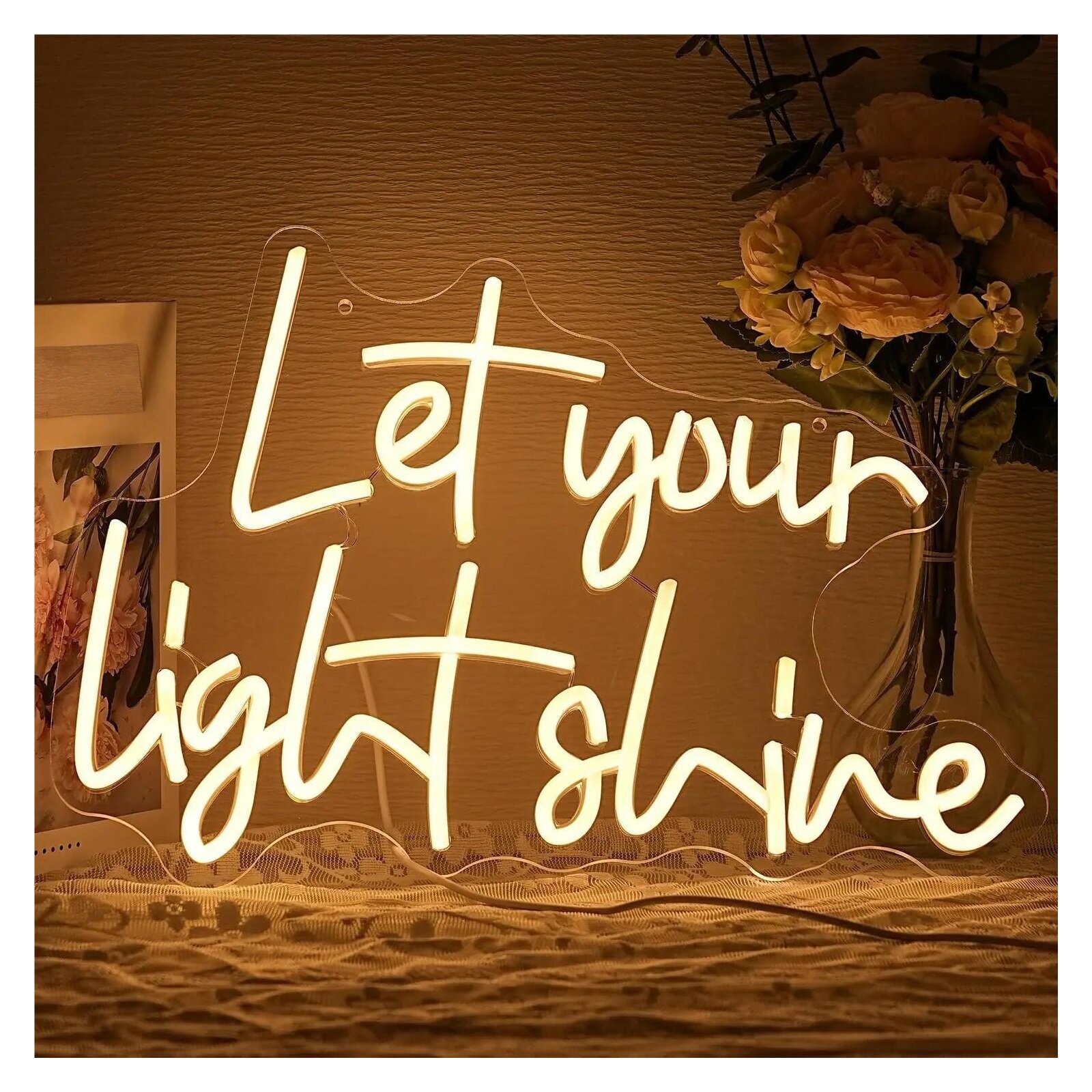 Let Your Light Shine Неоновая Вывеска 41смx28,6см