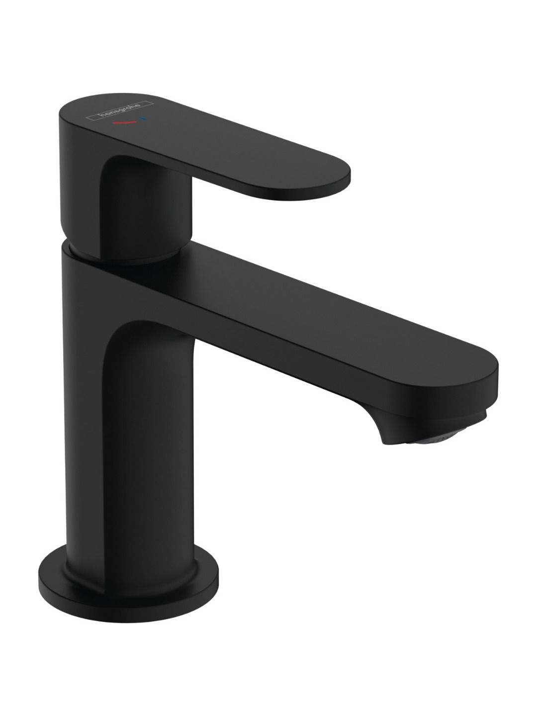 Смеситель для раковины Hansgrohe Rebris S 80 CoolStart, донный клапан, 4 л/мин, черный матовый