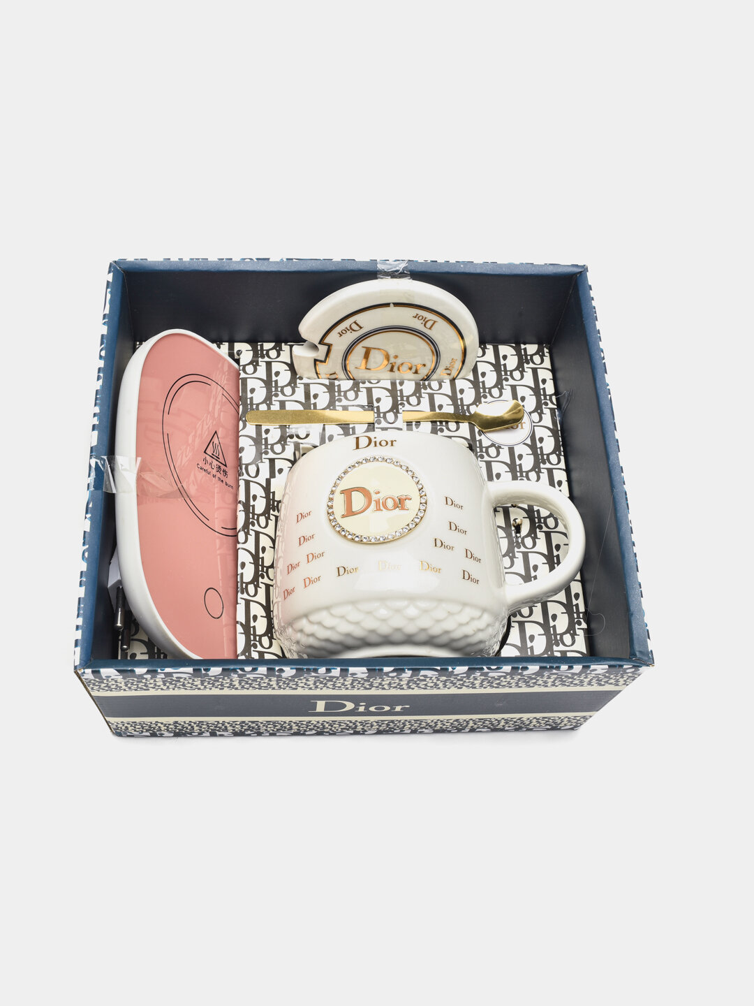 Подарочный набор Savdo, чашка и декор, для взрослого, унисекс, в стиле Luxe, блистерная упаковка