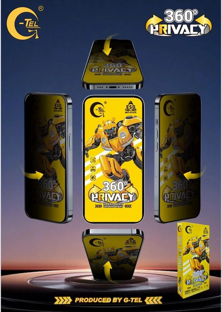 Защитное стекло для iPhone 15 Pro 360° Privacy 9H полное покрытие. — фото 1