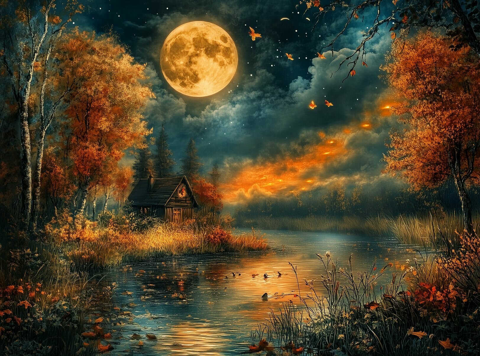 Пазл Алма мини 150 деталей. Осеннее озеро — фото 1