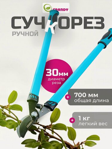 Изображение товара Сучкорез садовый для дачи и огорода, прямого реза, 700 мм, Grandy
