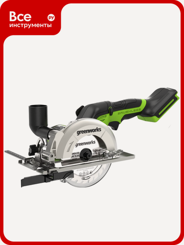 Изображение товара Циркулярная мини пила аккумуляторная GreenWorks Арт, 24V, бесщеточная, без АКБ и ЗУ 1501207