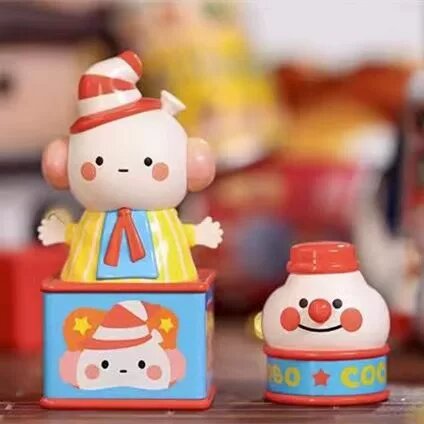 POPMART BoboCoco Ретро Магазин Скрытая Версия Клоун Фигурка Коллекционная Игрушка Подарок