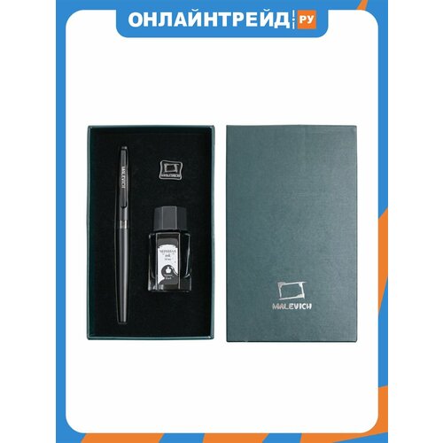 фото Ручка перьевая малевичъ с конвертером, перо ef 0,4 mm, черная