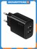 Сетевое зарядное устройство Deppa 2хUSB-A, 2.4A, черный (11486)
