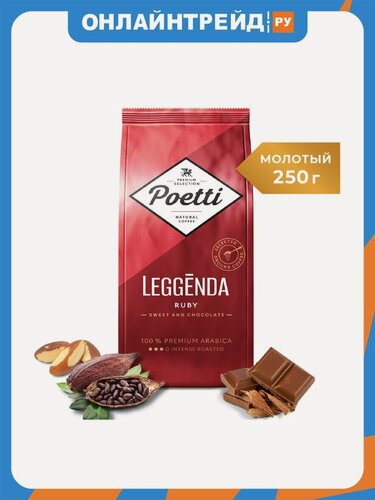 Изображение товара Кофе молотый Poetti Leggenda Ruby 250 г