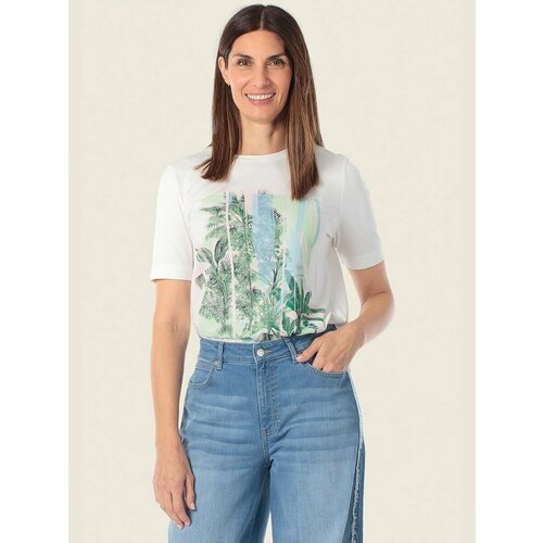 фото Футболка gerry weber, размер 36, белый, бежевый