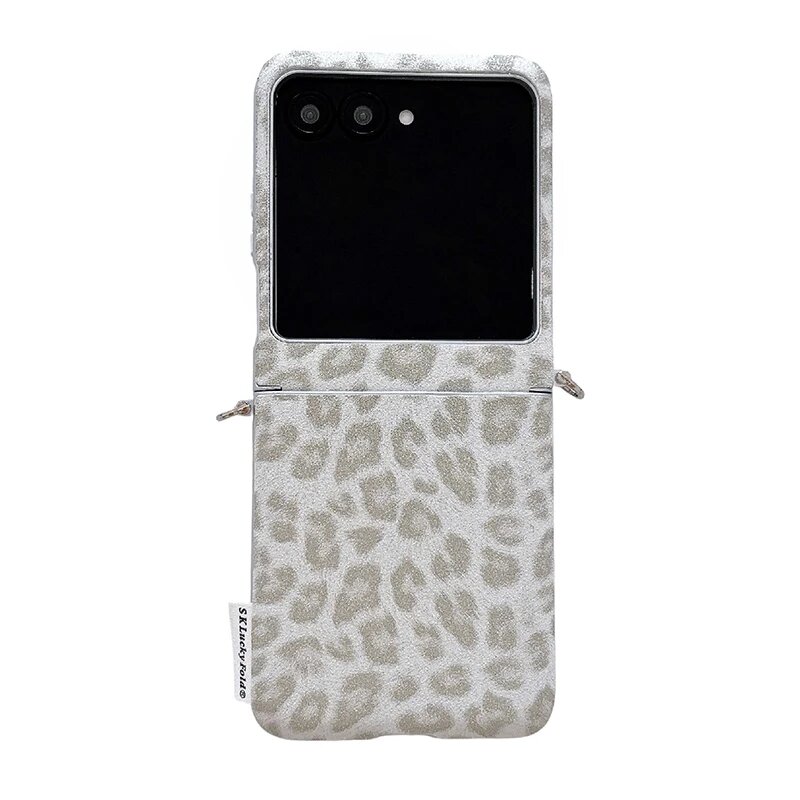 Чехол с леопардовым принтом For Razr 70 Silver