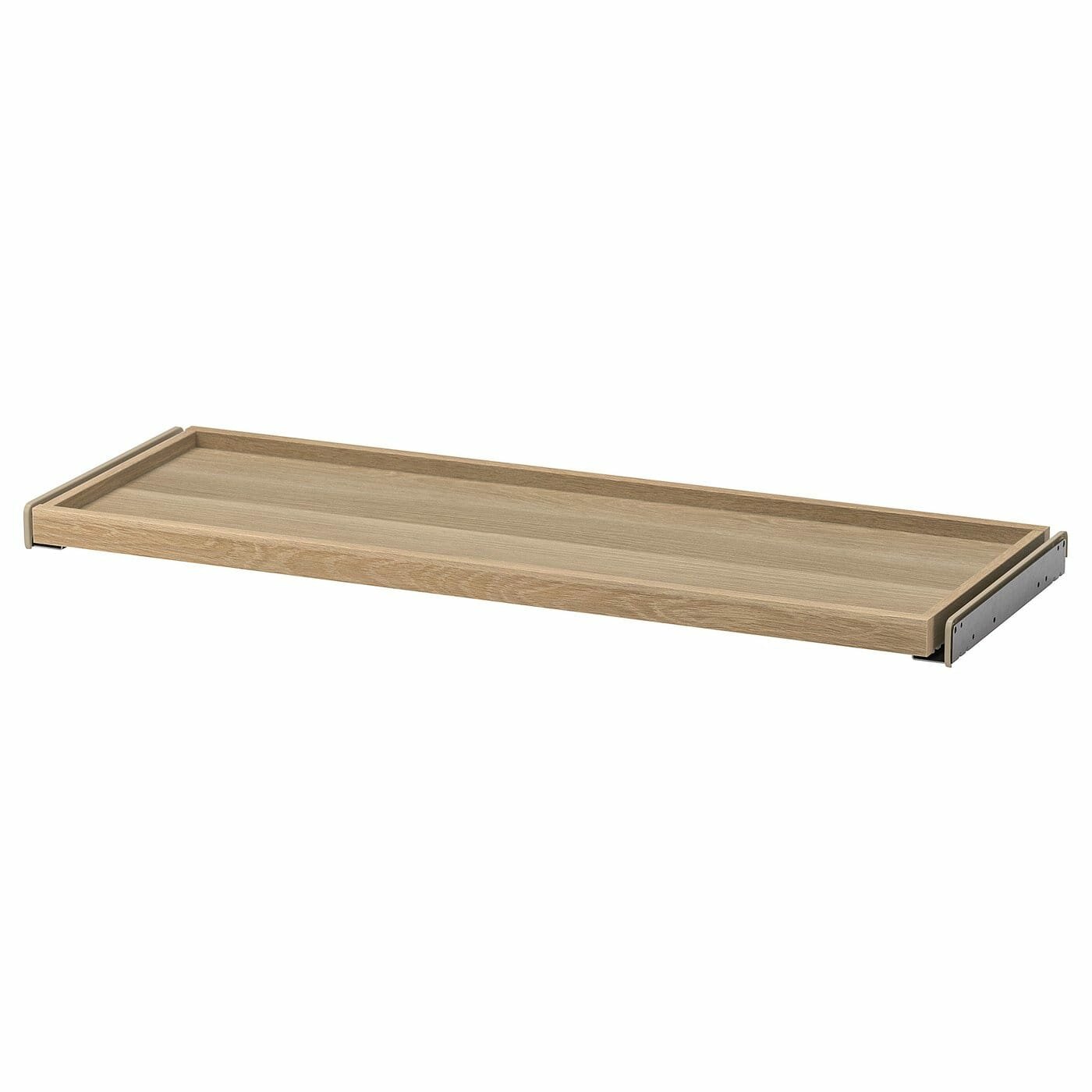 Выдвижной лоток IKEA KOMPLEMENT, имитация дуба выбеленного морилкой, 100x35 см 004.375.77