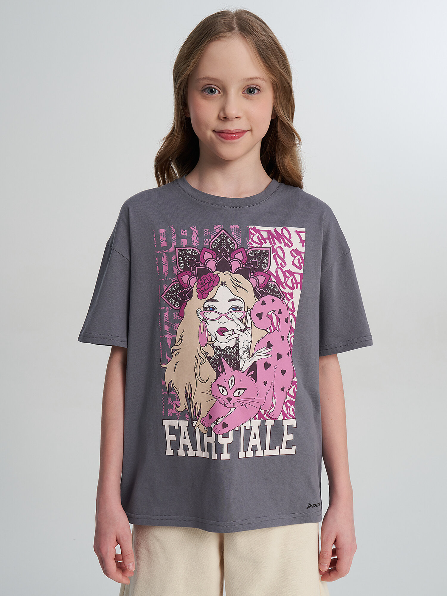 Футболка Demix, размер 146-152, серый — фото 1