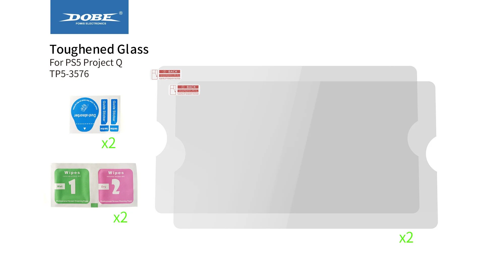 Защитное стекло для PlayStation Portal DOBE, 1 шт, бесцветное, пластик — фото 1