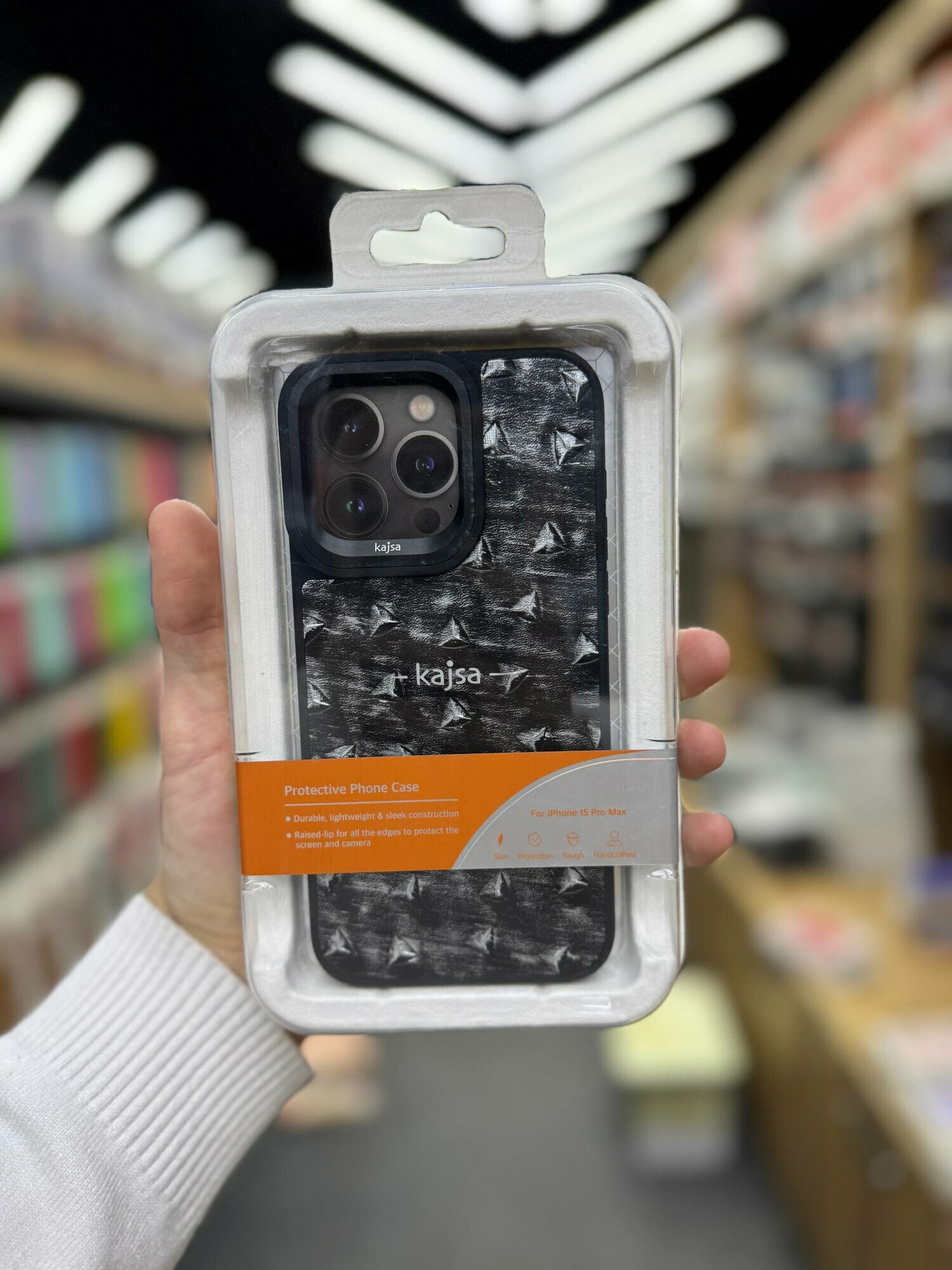 Чехол KAJSA противоударный для iPhone 15 Pro, защитный бампер, стильный дизайн, разноцветный