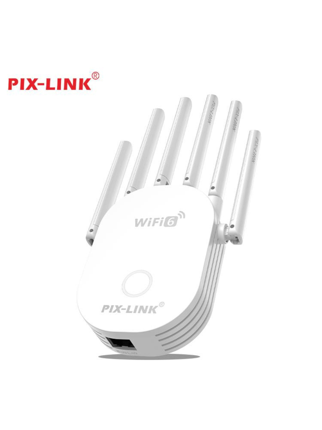 Ретранслятор Wi-Fi 6 PixLink repitear, поддержка 5GHZ 1200mb, белый, для стабильного интернета